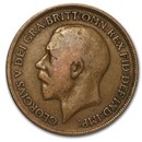 1911-1936 Great Britain Large Pennies George V Avg Circ 1911-1936 Great Britain Large Pennies George V Avg Circ
